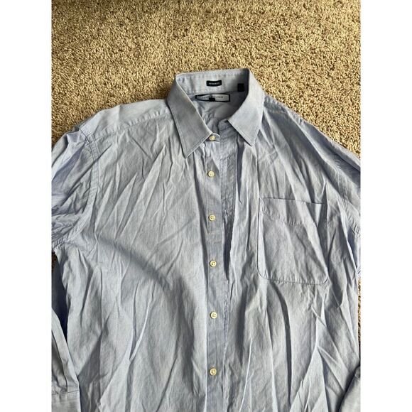 Tommy Hilfiger Blue Button Down Business Shirt 16 1/2 - Picture 2 of 4